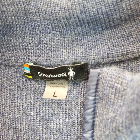 Smartwool Blue Half Zip Sweater (L) - Picture 3 of 10